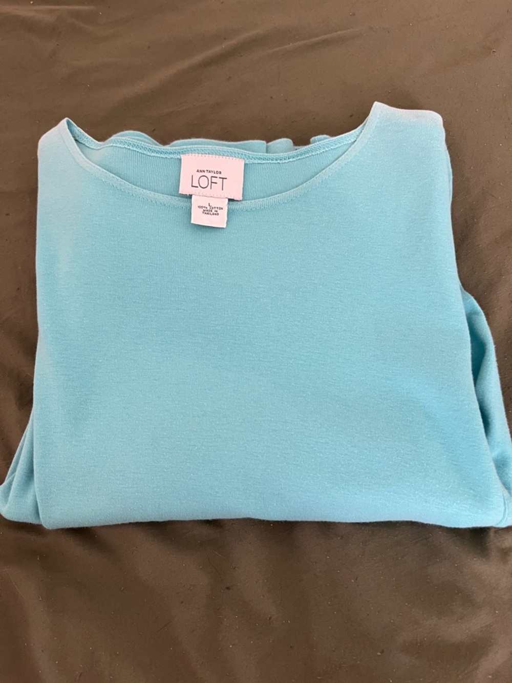 LOFT Aqua Crewneck Sweater